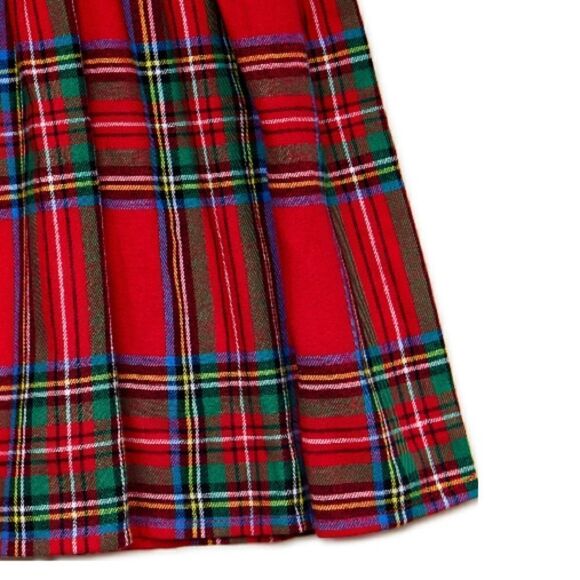 Baby Girl Plaid Long Sleeve Dress With Tights 2-Piece Set Size 24M - Picture 4 of 9